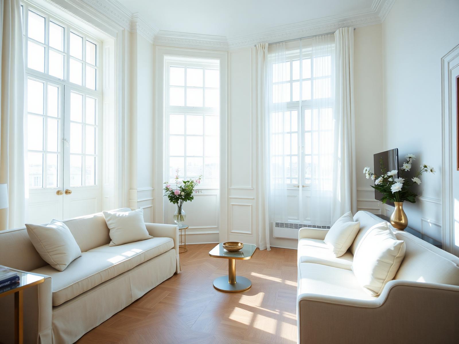 A warmly lit boutique suite at dusk — the standard we keep every property to